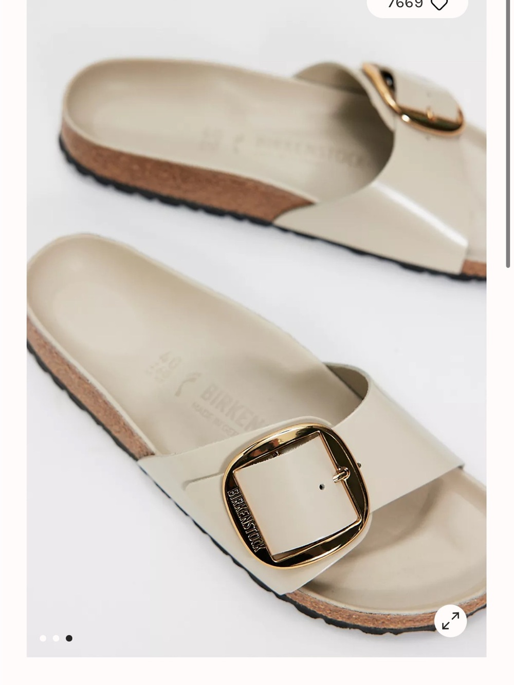 New Birkenstock Madrid Big Buckle Leather Patent Shine Size EU 36